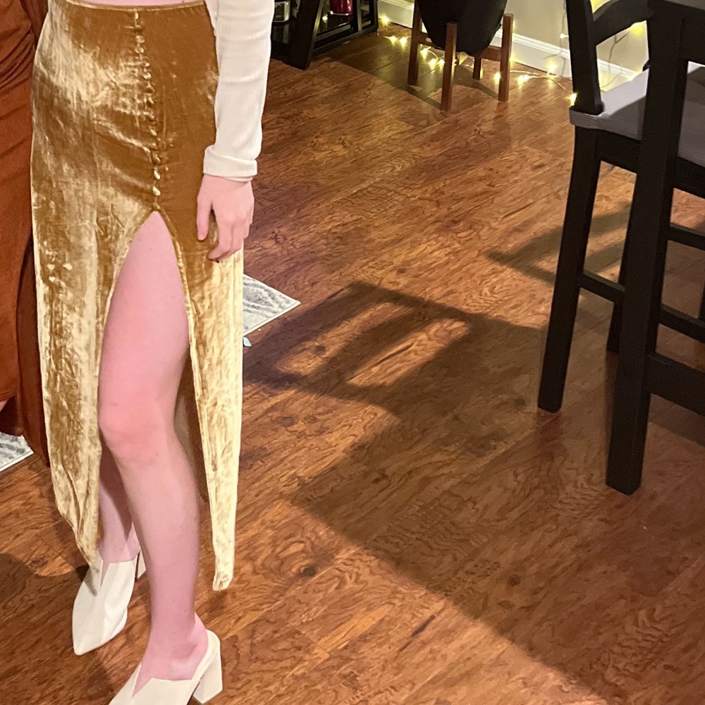 Reformation Gold Midi Skirt - Picture 6 of 6